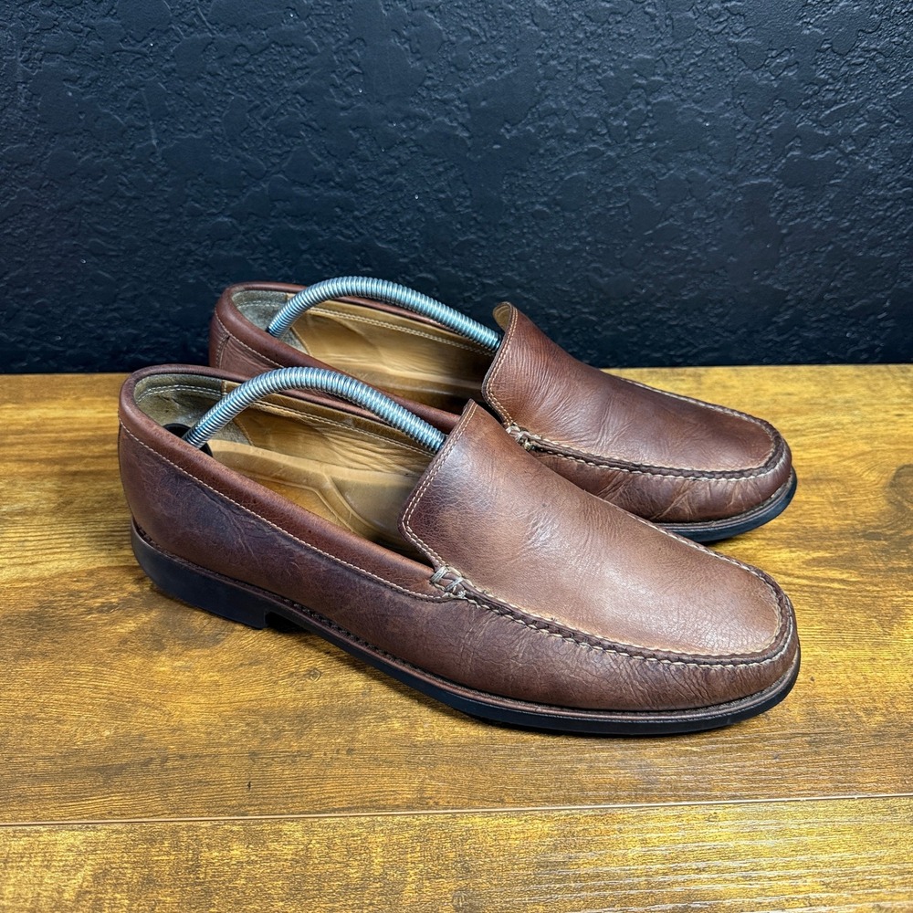Johnston & Murphy Venetian 20-7792 Brown Leather Loafers Mens Size 10 M
